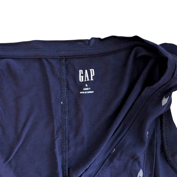 GAP Women's Blue Tank Top with Scoop Neckline and Anchor Print Size L - Picture 3 of 4
